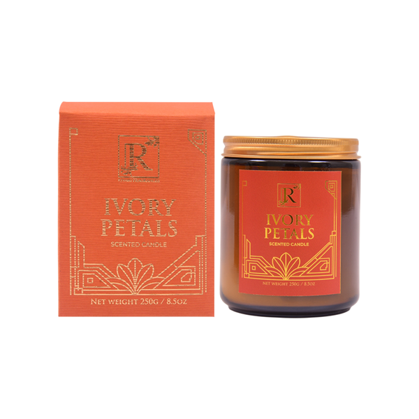 RIVARI SCENTED CANDLE IVORY PETALS 8.5 OZ